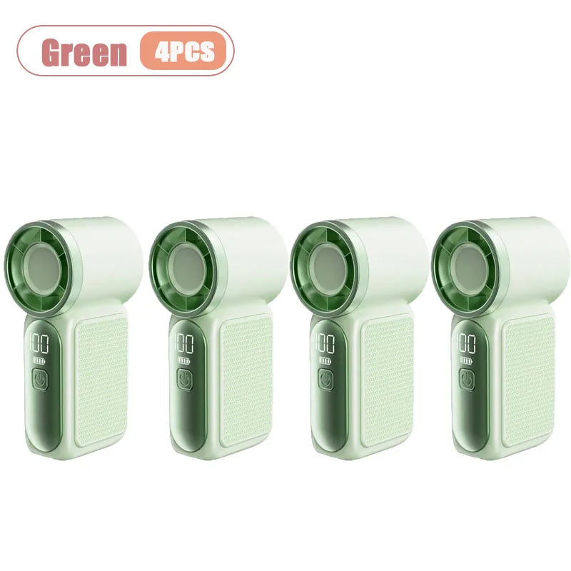 Turbo Mini Handheld Fan USB Rechargeable | 100-Speed Control