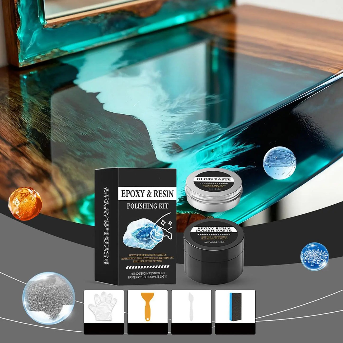 Epoxy Resin Polishing Kit – Scratch Repair & Mirror Finish