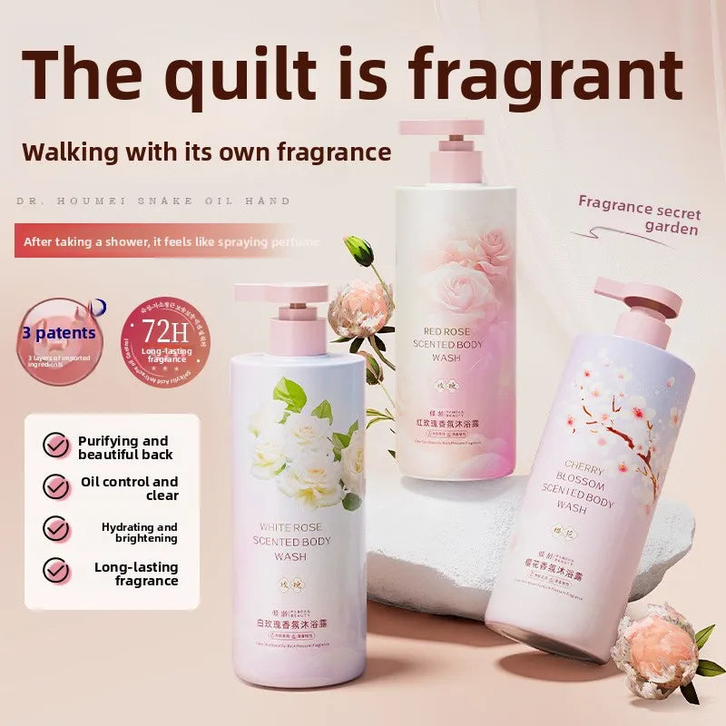 Floral Body Wash 800ml – Rose & Cherry Blossom Shower Gel