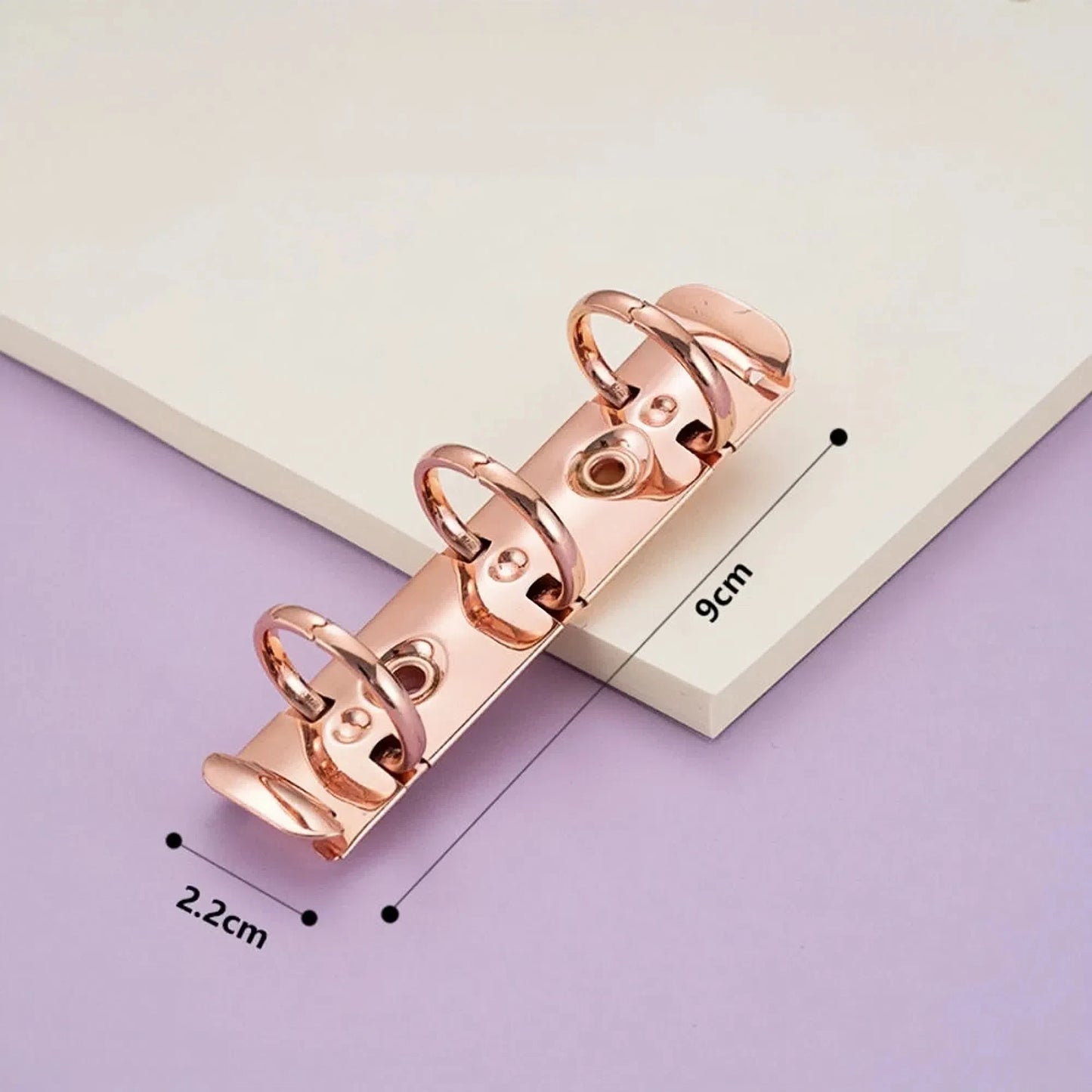 Colorful Detachable Metal Spiral Rings Binder Clip High Quality Diary A8 Paper Binder Clips DIY Album Loose Leaf Ring Office Peaceful Pleasures Health and Wellness Rose Gold-1PC
