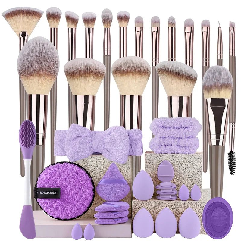 RUNTOIN 20pc Makeup Brush Set – Foundation, Blush & Eyeshadow Kit