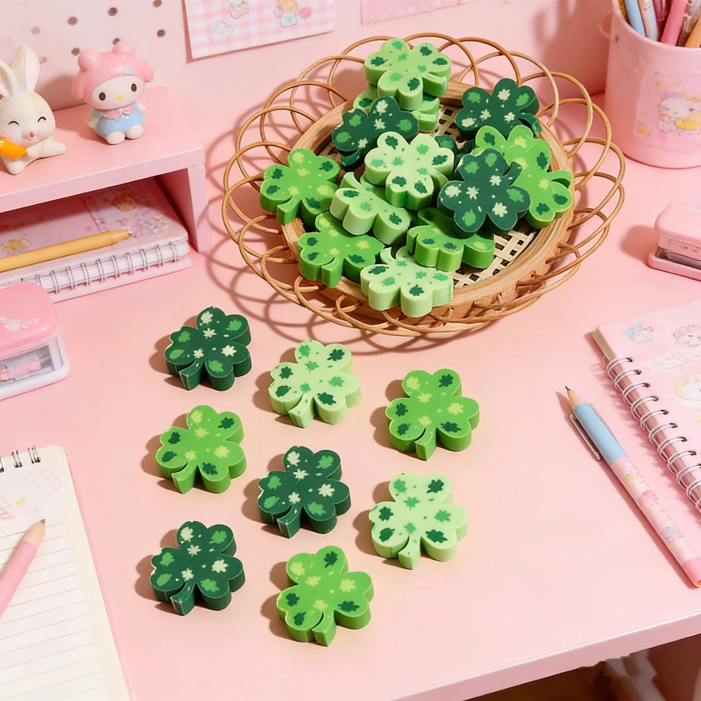 100 Pieces of Leaf-Shaped Erasers in Random Colors, Children's Stationery Suitable for School, Office, and Home Use, Fun Stationery, Learning Accessories, Classroom Rewards, Durable Material, Holiday Gifts, Party Favors Peaceful Pleasures Health and Wellness