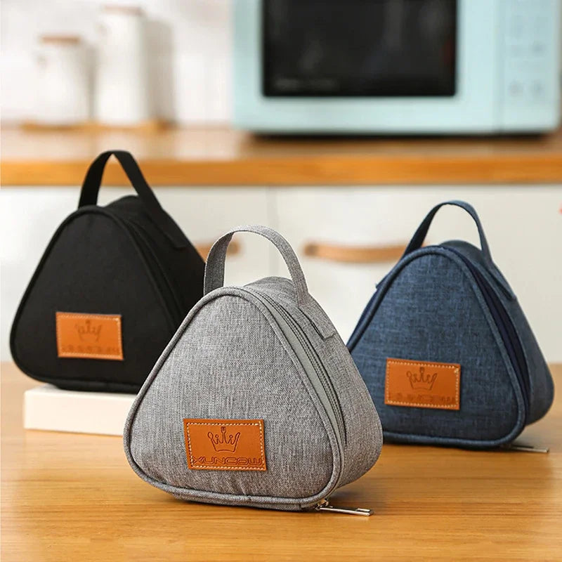 Cute Triangular Insulated Bags Outdoor Snack Pack Lunch Camping Keep Fresh Bento Box Insulated Bags For work and kid's school Peaceful Pleasures Health and Wellness