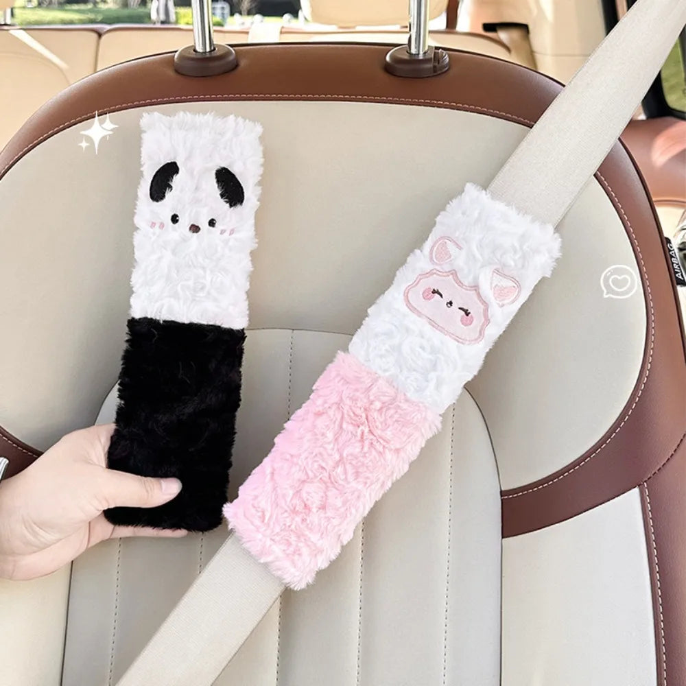 Cartoon Bear Plush Seat Belt Cover Cushion Pad for Kids