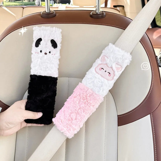 Cartoon Bear Plush Seat Belt Cover Cushion Pad for Kids Seat Belt Cover Peaceful Pleasures Health and Wellness