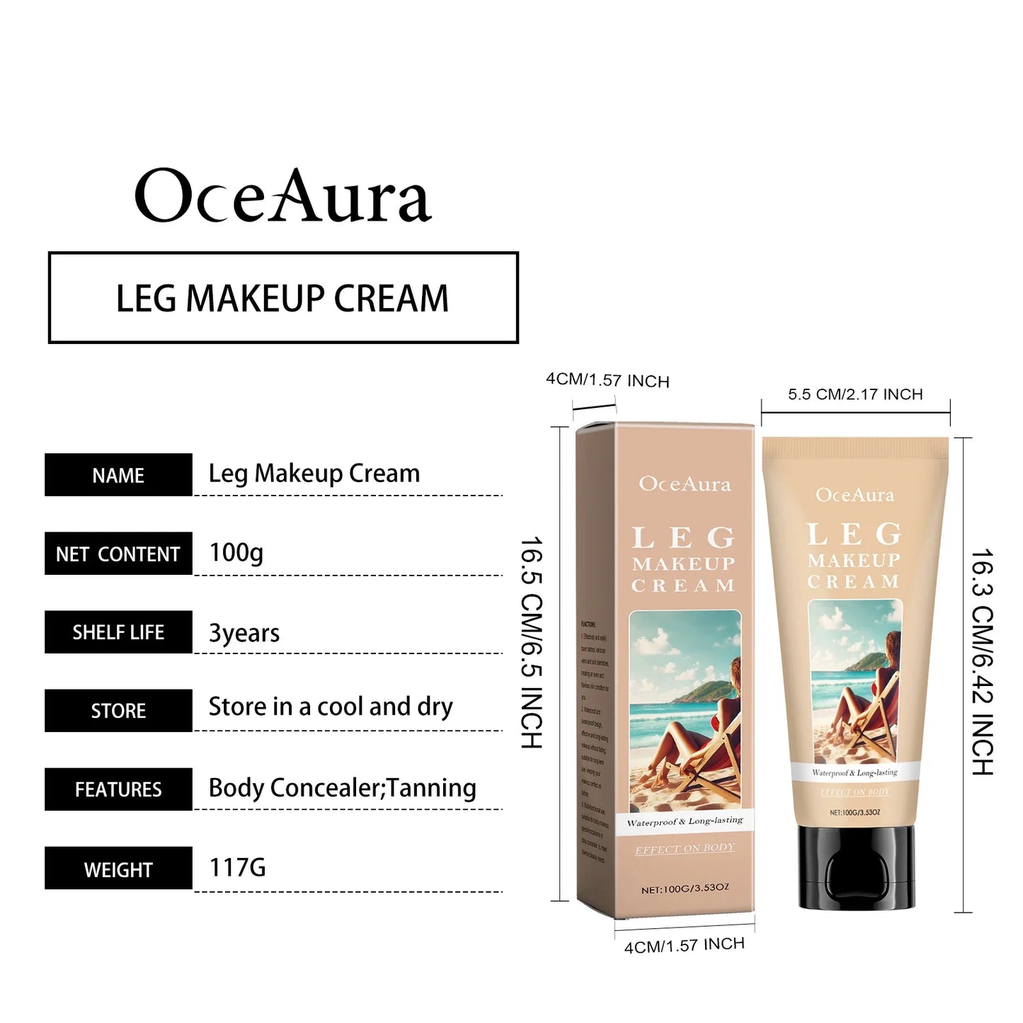 Bronze Leg Body Foundation Cream – Waterproof & Long-Lasting
