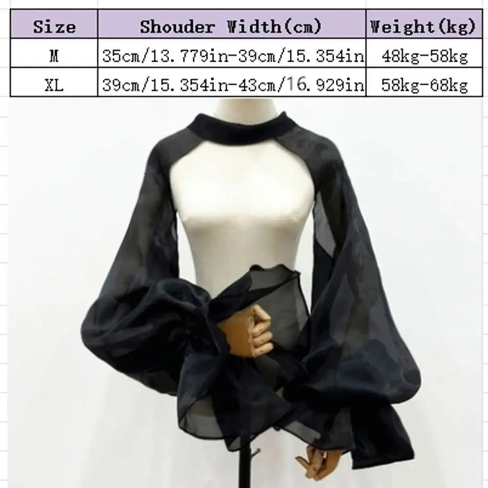 Puffy Bridal Detachable Sleeves | Ruffle Transparent Cape Shawl