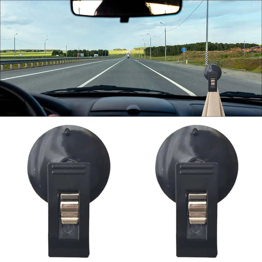 Car Window Suction Cup Clip Holder – 2pcs Multipurpose Mount Car Interior Clip Oasis Select