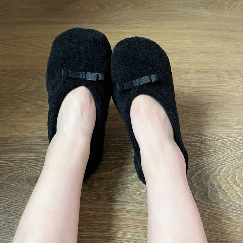 Women's Fluffy Winter Indoor Slippers | Ballerina Slipper Socks