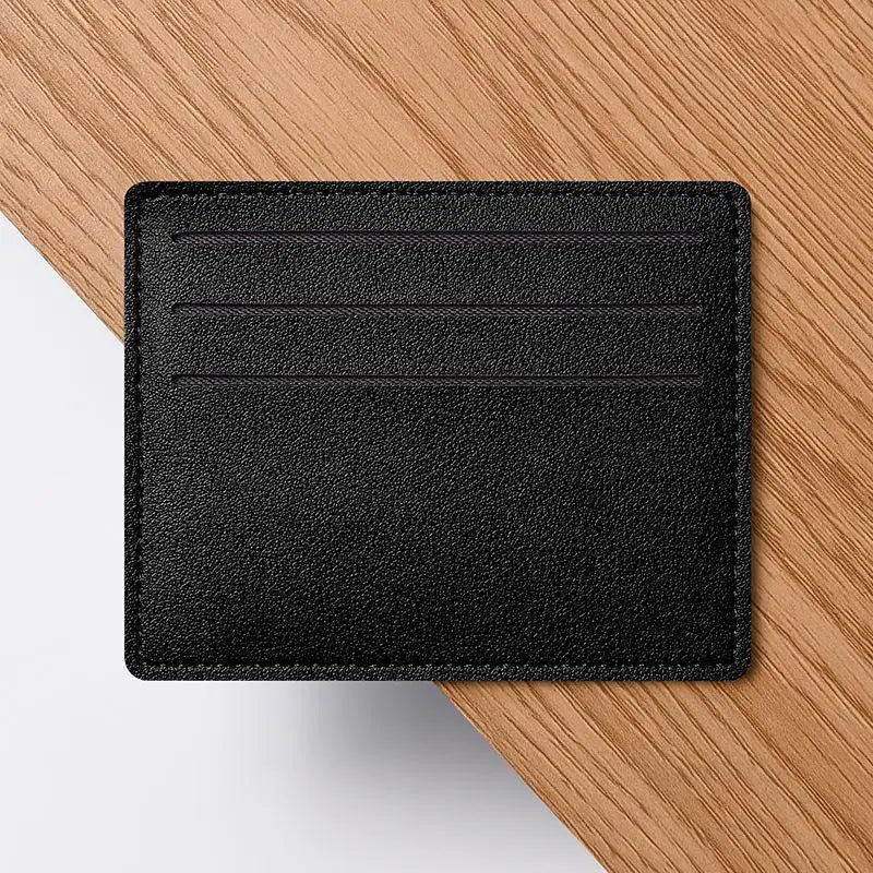 Minimalist Slim PU Card Holder – 6-Slot Pocket Wallet Case