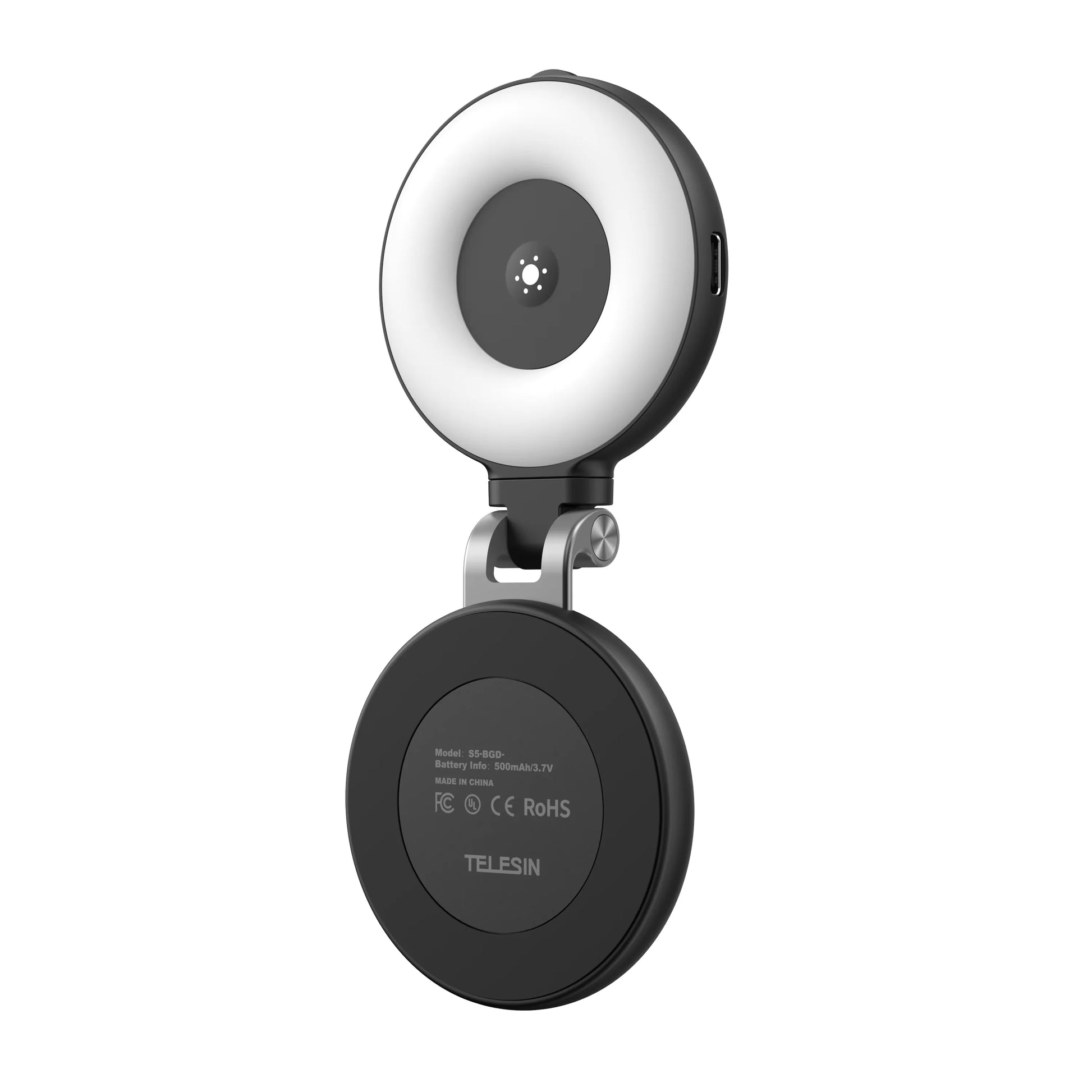 TELESIN Smartphone Magnetic Fill Light Mini Selfie Light 3 Modes Adjustable Brightness for Iphone XIAOMI HUAWEI SAMSUNG Phone Peaceful Pleasures Health and Wellness Black Fill-in light China Mainland