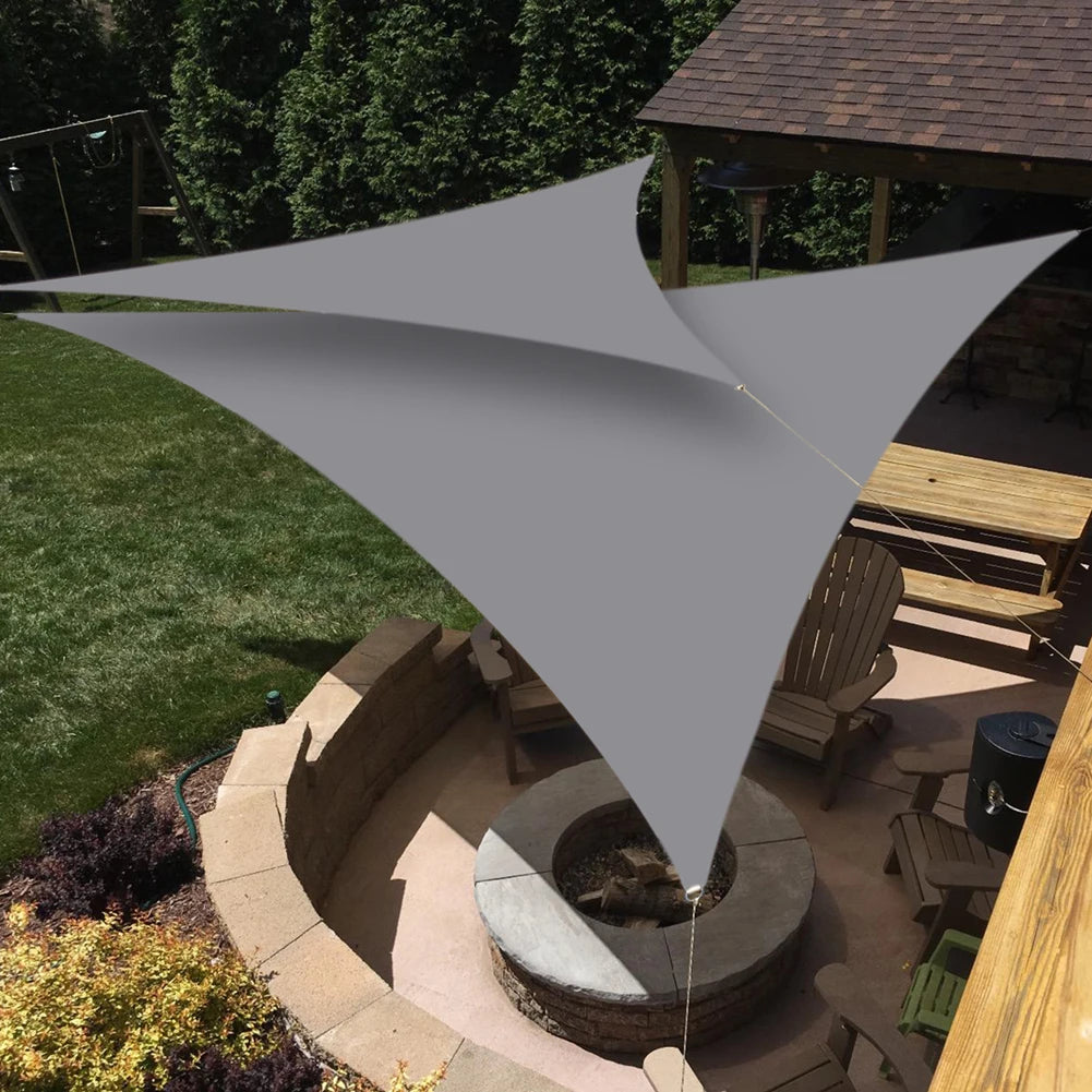 Grey Sun Shade Sail Rectangle Square Triangle UV Block Sunshade for Yard Deck Canopy Awning Outdoor Garden Waterproof Cloth Peaceful Pleasures Health and Wellness