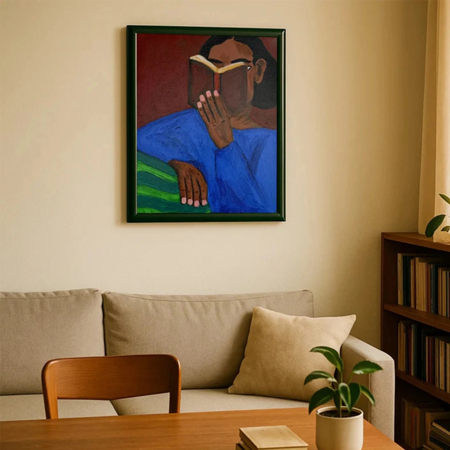Retro Spanish Woman Reading Wall Art Print Canvas Painting Poster Picture For Living Room,Bedroom Home Decor Peaceful Pleasures Health and Wellness