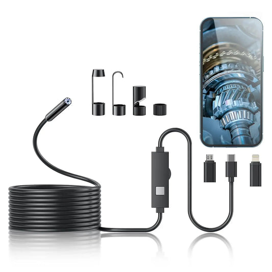 Mobile Phone Directly Connected Camera Hd 2 Million Industrial Endoscope Hard Wired Waterproof Endoscope Peaceful Pleasures Health and Wellness