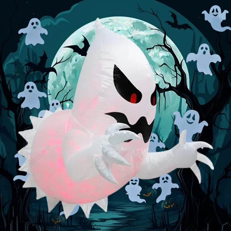 Halloween Inflatable Ghost Corpse with LED Eyes | Outdoor Decor