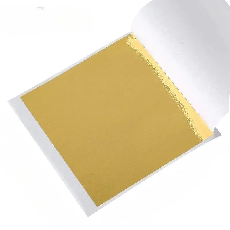 Imitation Gold Leaf Sheets – Metallic Foil for Gilding & Crafts
