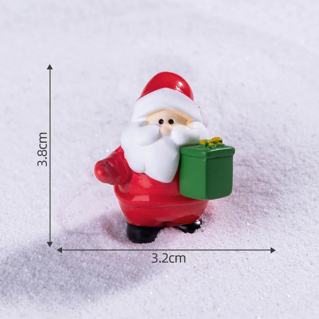 Creative Mini Santa Claus Elk Snowman Christmas Tree Resin Car Home Ornaments Micro Landscape Decoration DIY Accessories Gifts Peaceful Pleasures Health and Wellness 2