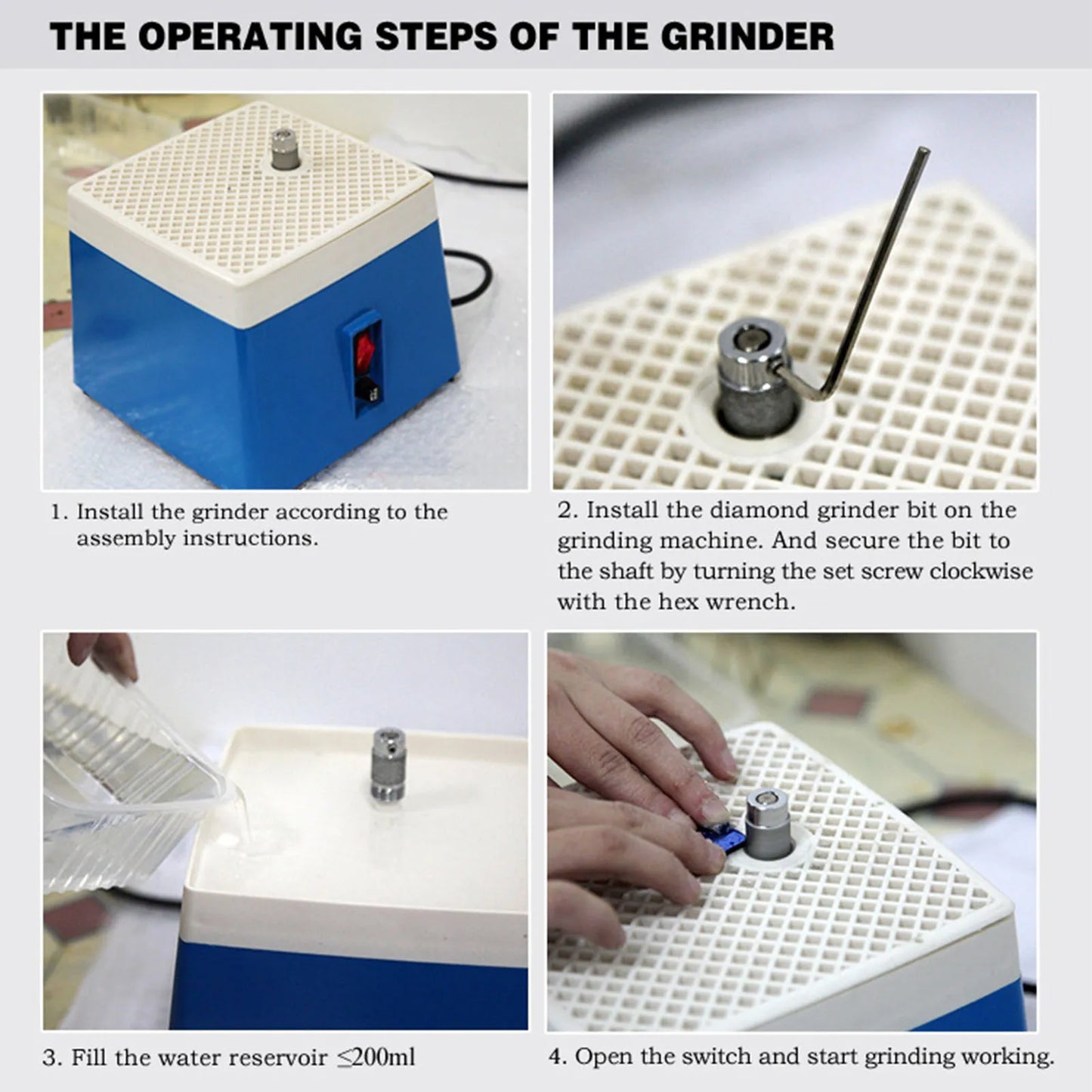 Stained Glass Grinder Mini Portable Art Grinding Tool Blue 4200r Min