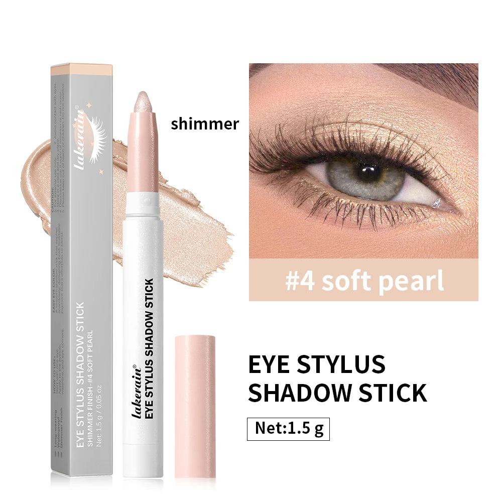 10 Colors Eyeshadow Sticks Long Lasting Waterproof Shimmer Glitter And Matte High Pigmented Eyeshadow Pencil Crayon Makeup Peaceful Pleasures Health and Wellness 4soft pearl