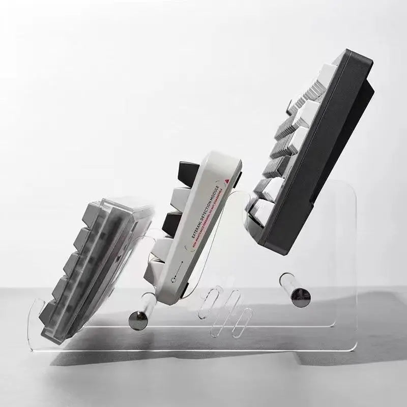 Portable Clear Acrylic Keyboard Display Stand Foldable Lightweight Mechanical Keyboard Holder Rack for Desk Travel Storage Peaceful Pleasures Health and Wellness