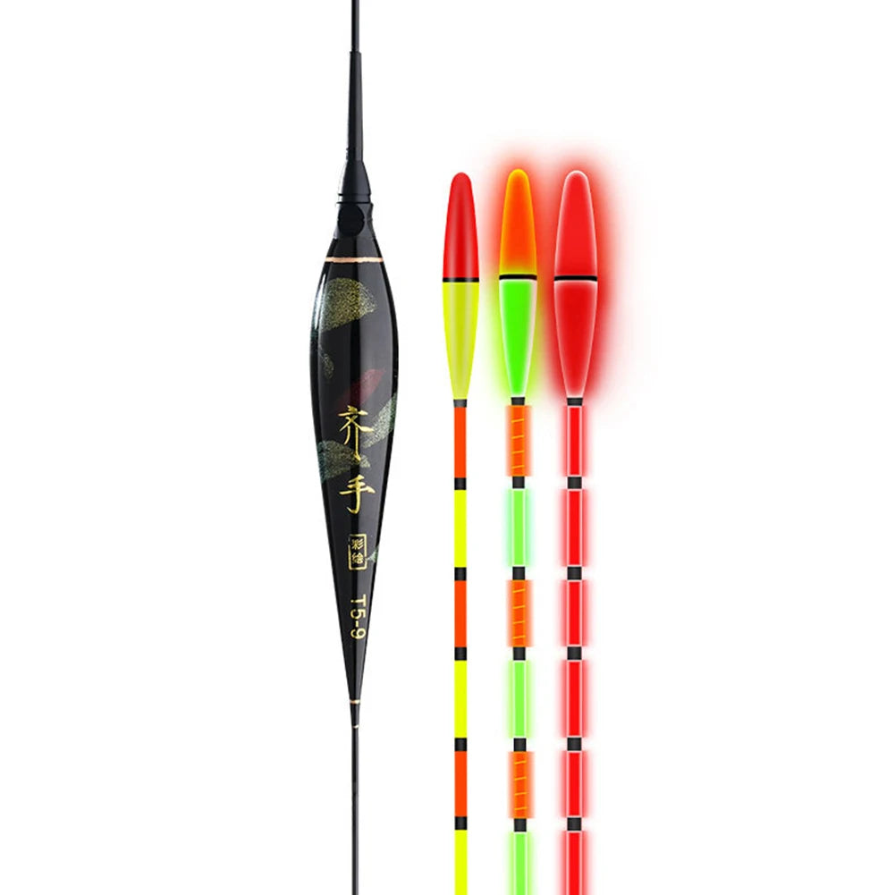 Fish Bite Reminder Thickened Eye-catching Luminous Fishing Floats Bite Hook Color Changing Sensitivity Night Accessories Tackle Peaceful Pleasures Health and Wellness Model T5-09