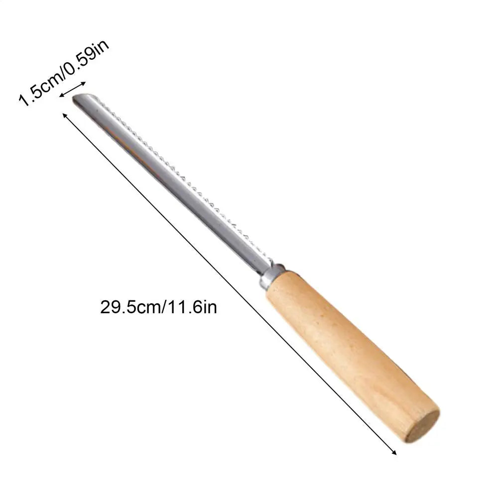 Stainless Steel Apple Corer with Wooden Handle Vegetable Fruit Corer Pear Pitter Anti-Slip Kitchen Corer for Fruit Slicing Peaceful Pleasures Health and Wellness Black brown CN