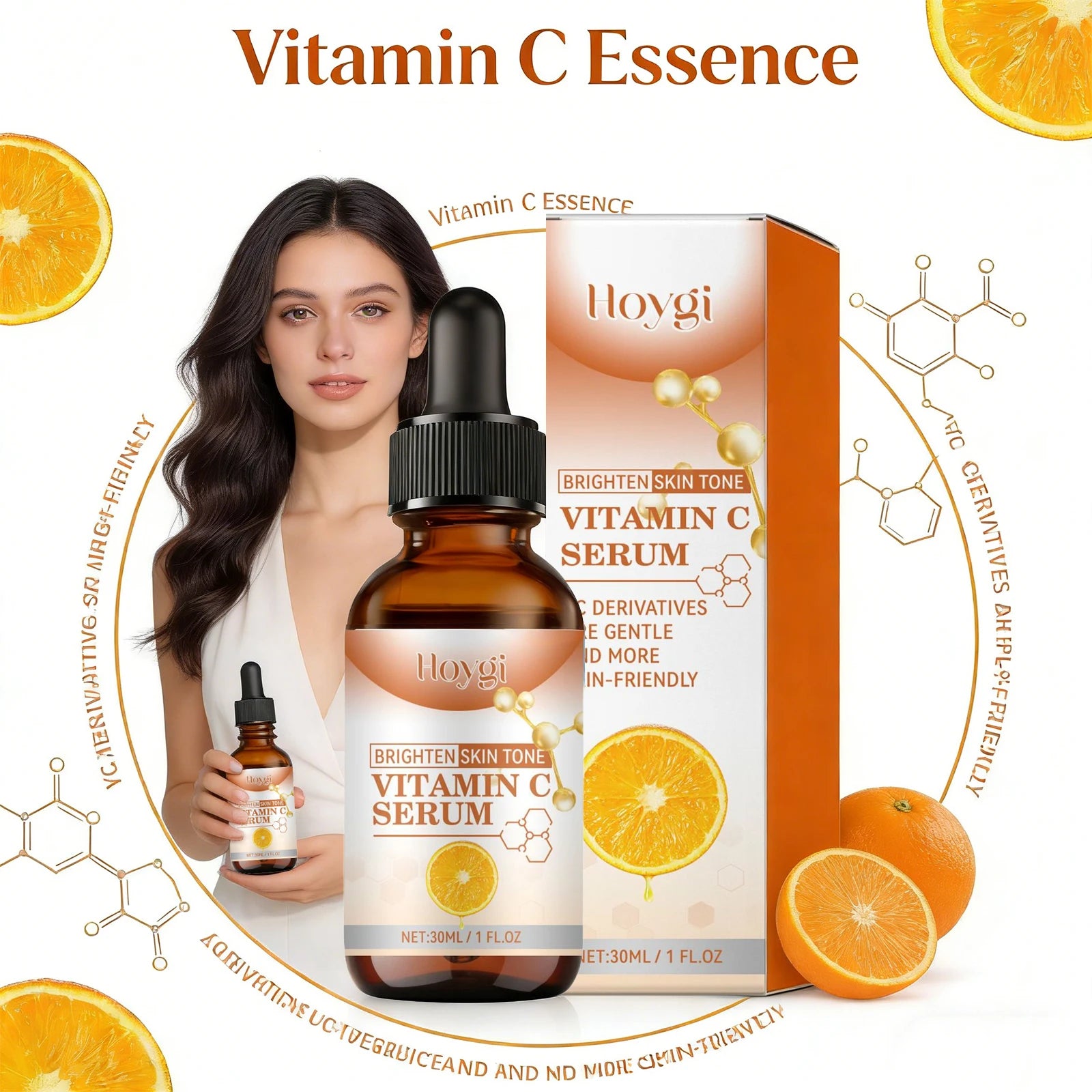Vitamin C Serum for Face Brightening Skin Tone Improve Dullness Reduce Melanin Moisturizing Nourishing Whitening Essence Peaceful Pleasures Health and Wellness