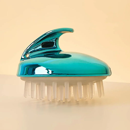 Blue Whale Scalp Massager Shampoo Brush | Silicone Bristles Scalp Massager Brush Oasis Select SS11-blue