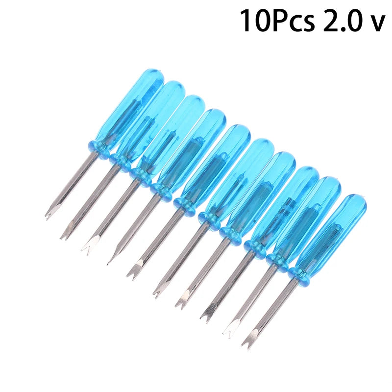 10Pcs Mini Screwdriver Blue Handle Mini Phillips Screwdriver Set Cross/Horizontal Head Precision Repair Tools Electronics Tools Peaceful Pleasures Health and Wellness A3