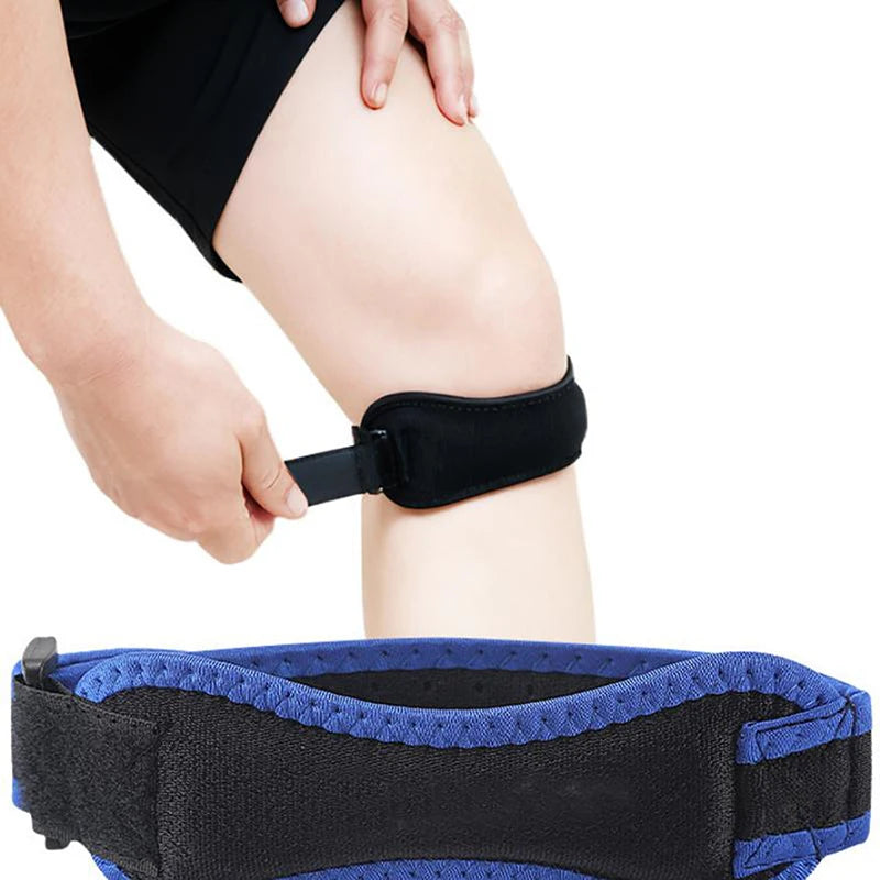 Adjustable Eva Soft Pad Knee Strap Patella Tendon Protector Running Cycling Gym Sports Knee Support Compression Wrap Unisex Pain Peaceful Pleasures Health and Wellness