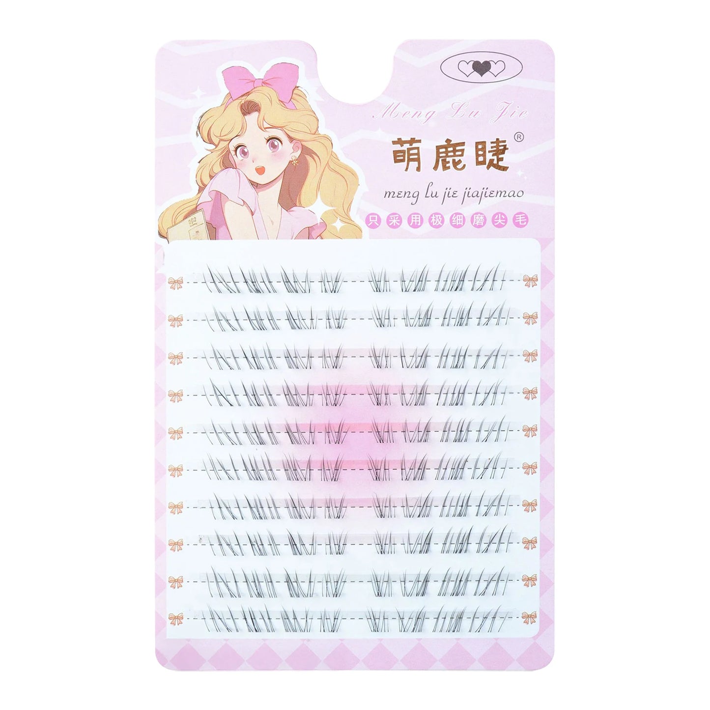 C Curl 8-12mm Eyelash Clusters Natural Wispy Soft Transparent Stem Fairy Comic Fake Eyelashes Segmented Lash Extension Peaceful Pleasures Health and Wellness style 3