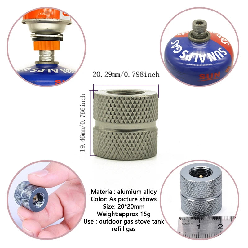 Propane Refill Adapter for Camping Gas Stove Canister Gas Refill Adapter Peaceful Pleasures Health and Wellness B