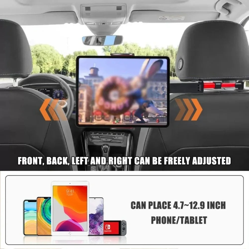 Car Headrest Phone Tablet Holder | Universal 4–11" Mount