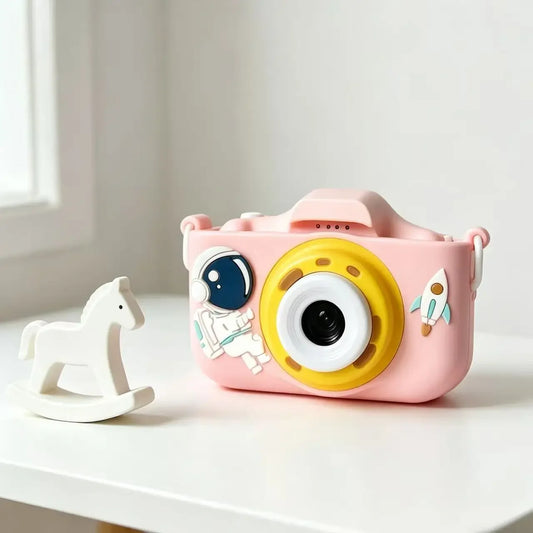 Mini Kids Digital Camera HD Dual Lens Children Camera Take Photo Video Recording Cartoon Toy Camera Festival Gift for Girls Boys Peaceful Pleasures Health and Wellness