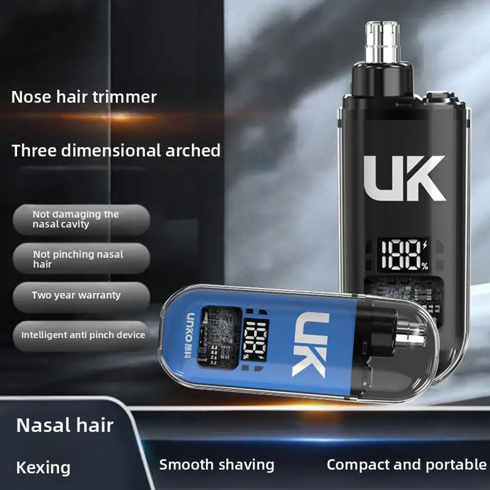 USB Rechargeable Electric Nose & Ear Hair Trimmer – Painless One-Button Grooming for Men, Eyebrow & Nose Trimmer with Dust Cover Peaceful Pleasures Health and Wellness