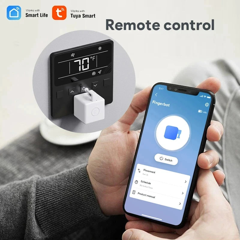 Tuya Smart Touch Finger Robot ZigBee 3.0 Chargeable Switch Button Pusher Bot Remote Control App Support Alexa Google Home Alice Peaceful Pleasures Health and Wellness