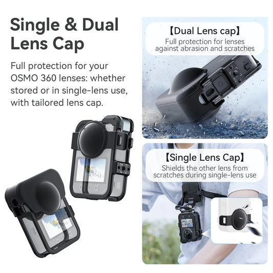 Quick Release Camera Protection Frame For DJI OSMO 360 Camera Aluminum Alloy Protective Frame Lens Protective Case Peaceful Pleasures Health and Wellness