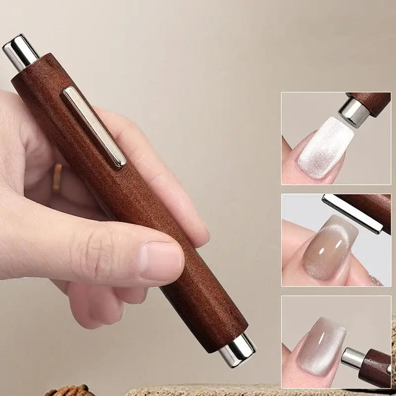 3 IN 1 Multi-function Cat Eye Magnet For Nail Art Strong Thick Magnetic Stick Large Cylindrical Magnetic Nail Tool Manicure DIY Peaceful Pleasures Health and Wellness