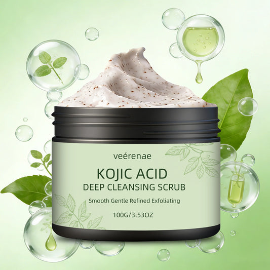 Veerenae Kojic Acid Cleansing Scrub – Face & Body Exfoliator Exfoliating Face Scrub Oasis Select