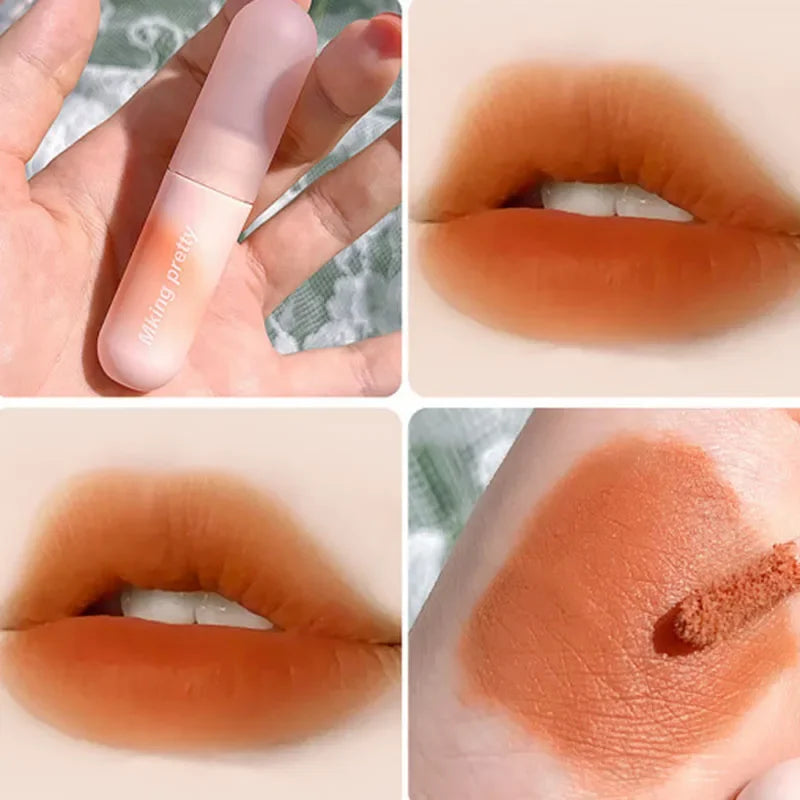 ZYXUAQIR Peach Pink Matte Liquid Lipstick | Velvet Lip Gloss