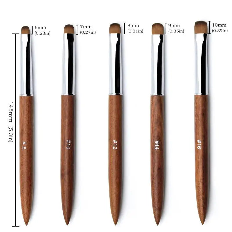 French Nail Art Brushes Flowers Drawing Pen Versatile Nail Drawing Pen Nail Tools Sandalwood Handle Manicure Pen Peaceful Pleasures Health and Wellness