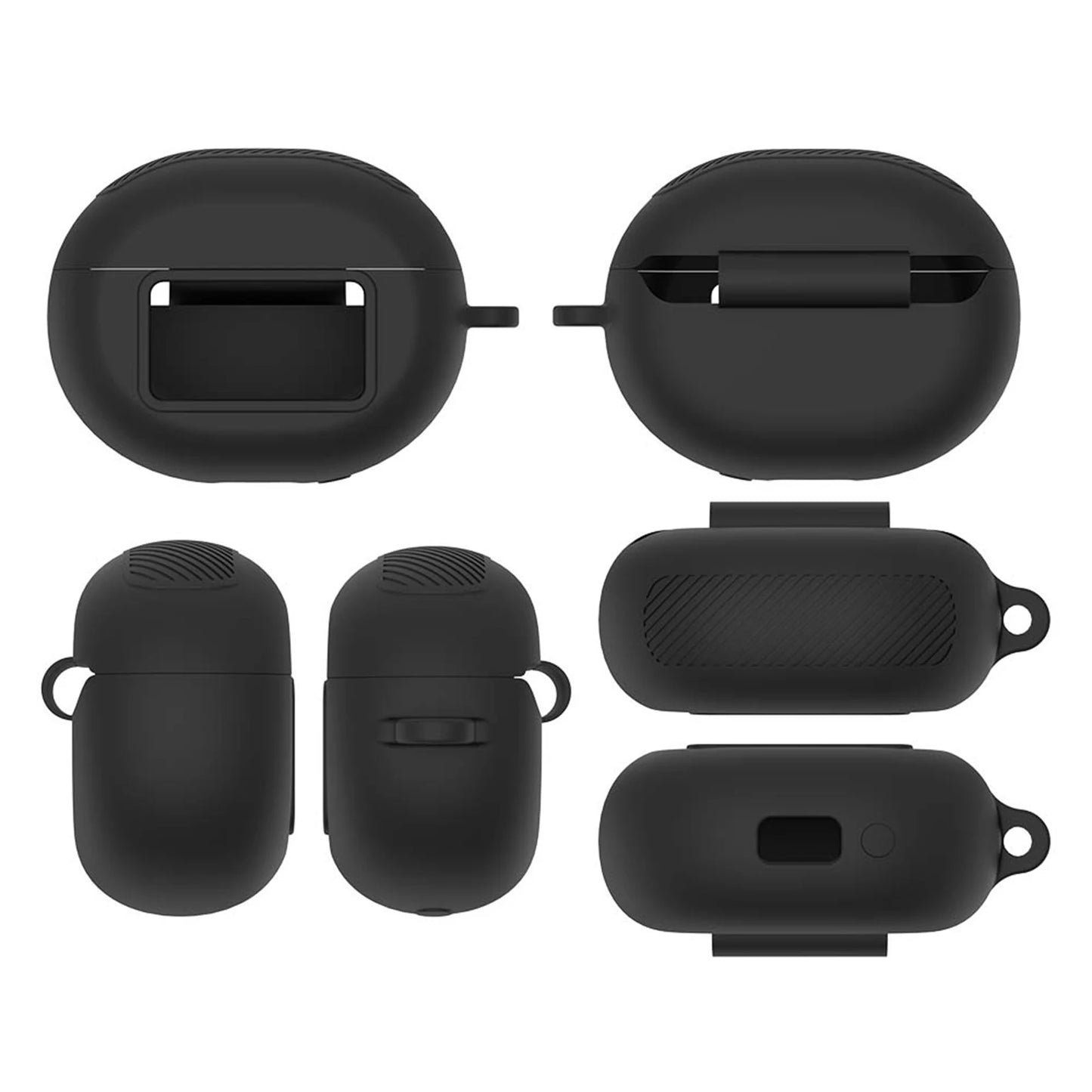 For TOZO NC20 Pro/NC20 Earbud Silicone Cover Washable Case Headphone Protective Case Shockproof Dustproof Case with Carabiner Peaceful Pleasures Health and Wellness Black