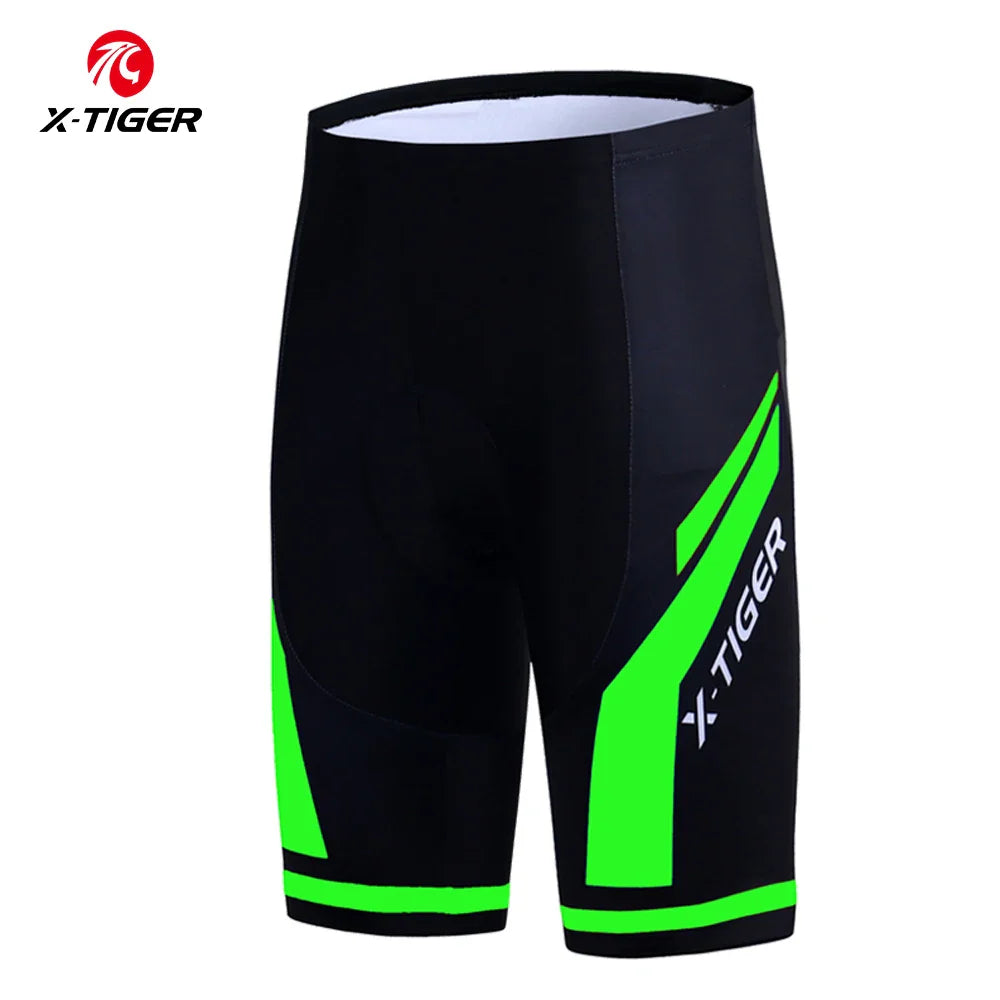 X-TIGER Men's Gel Padded Cycling Shorts – MTB & Road Bike