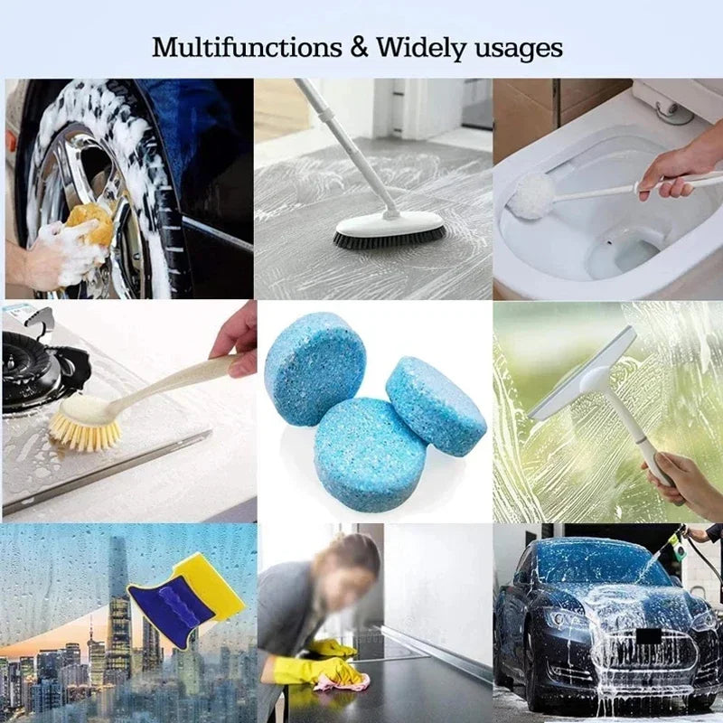 100pc Windshield Washer Fluid Effervescent Tablets Concentrated