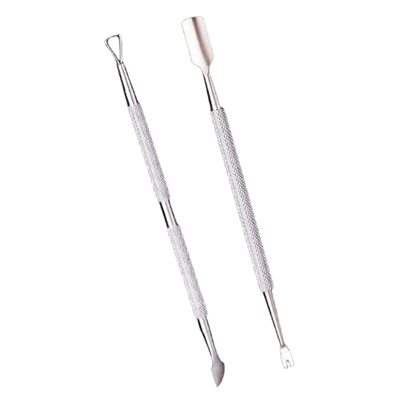 Stainless Steel Double-Headed Cuticle Pusher & Nail Tool