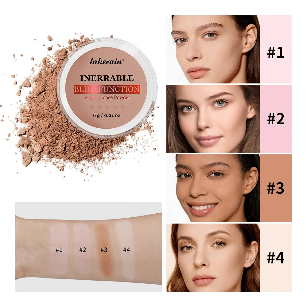 Lakerain Loose Setting Powder – 24HR Oil Control Matte Finish Loose Setting Powder Peaceful Pleasures Health and Wellness