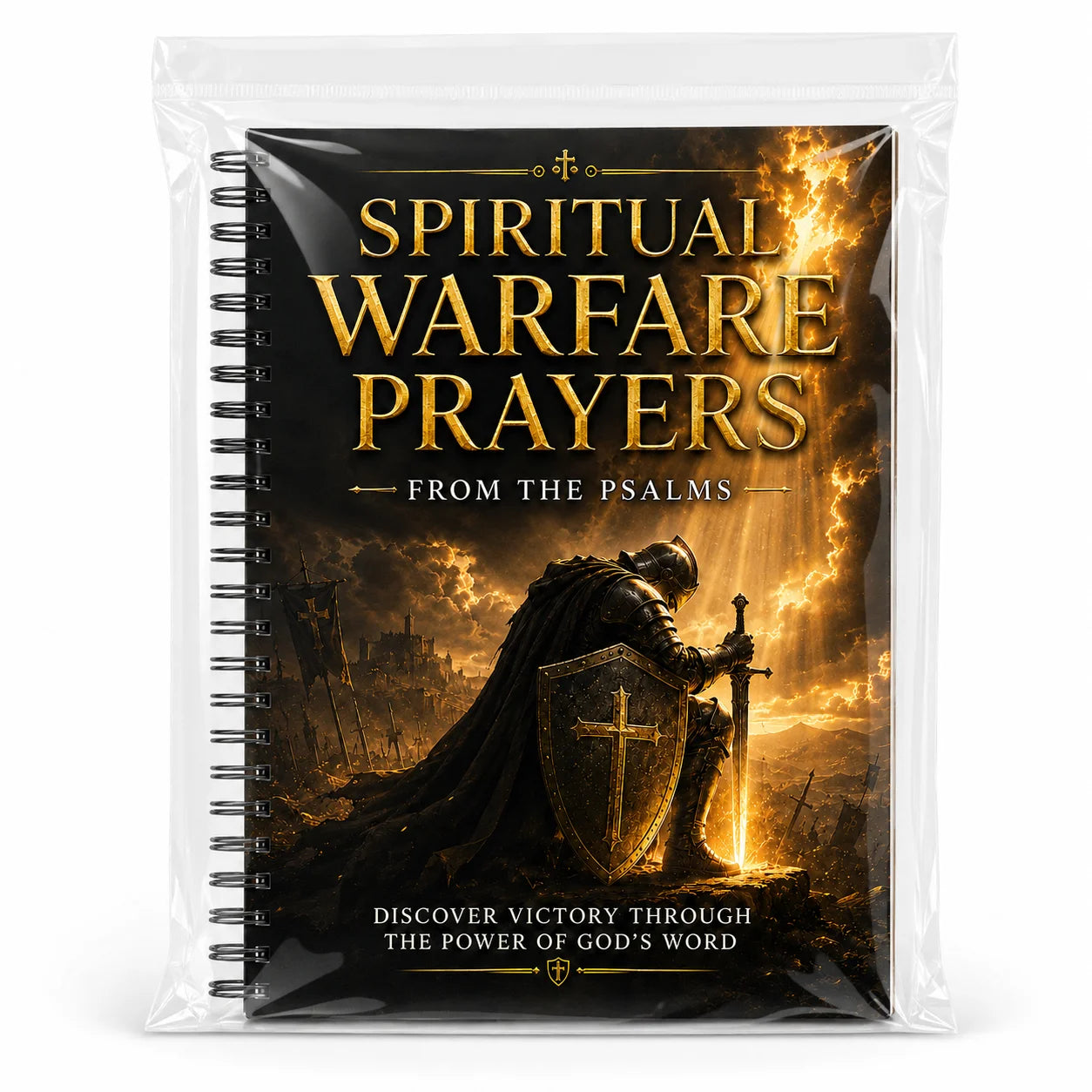 Spiritual Warfare Prayers A5 Spiral Guide Psalms Devotional Notebook