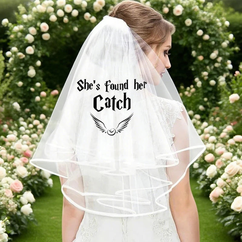 Wizard Theme Bachelorette Veil – She's Found Her Catch Bridal Gift