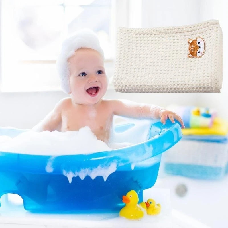Soft Baby Bath Towel Newborn Wrap Blanket – Small & Large