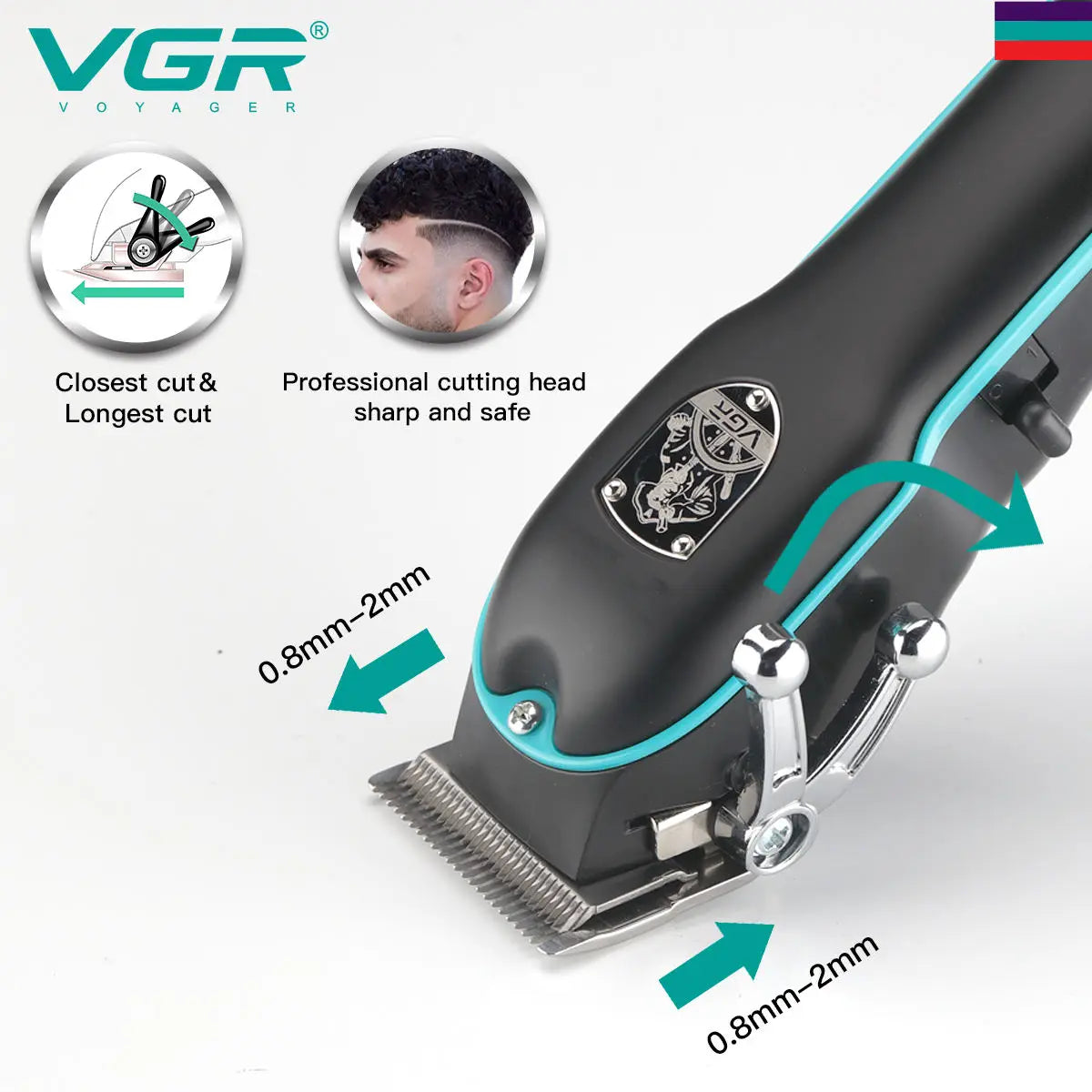 VGR Professional Electric Hair Clipper with Super Power Direct Insertion Hair ClipperMetal Blade Cleaning and Hair Removal V-123 Peaceful Pleasures Health and Wellness